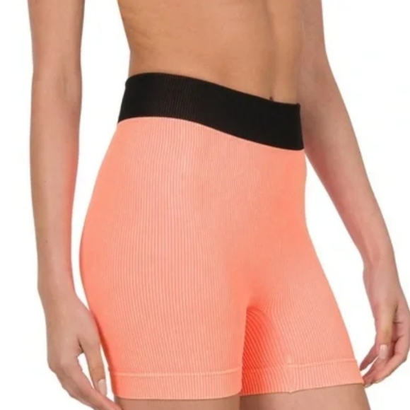 Zenana Not Your Basic Bike Shorts Seamless Ribbed Washed FP0000 - Picture 7 of 7